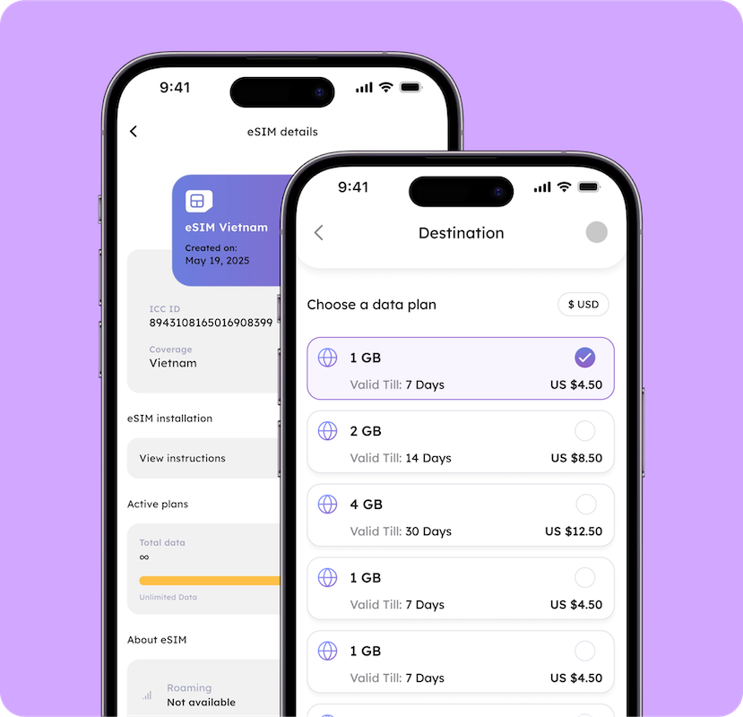 Simology mobile apps showcase on smartphones