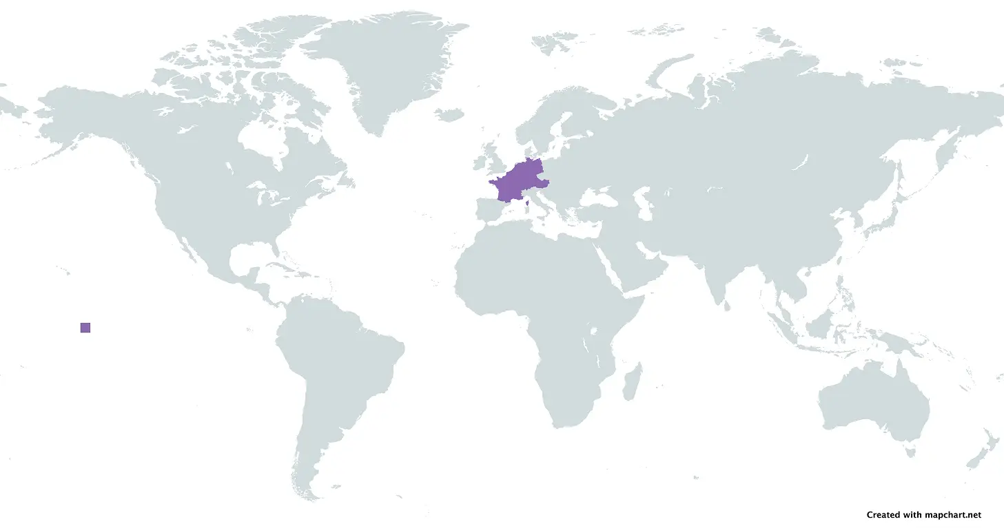 World Map with Western Europe Highlighted